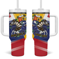 Personalized Venezuela White Horse Tumbler With Handle Veneziola Flag Colors - Wonder Print Shop