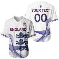 Custom England 2026 World Football Baseball Jersey Three Lions Go Champions