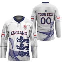 Custom England 2026 World Football Hockey Jersey Three Lions Go Champions