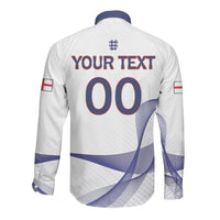 Custom England 2026 World Football Long Sleeve Button Shirt Three Lions Go Champions