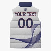 Custom England 2026 World Football Sleeveless Puffer Jacket Three Lions Go Champions