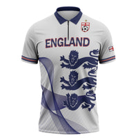 Custom England 2026 World Football Zipper Polo Shirt Three Lions Go Champions