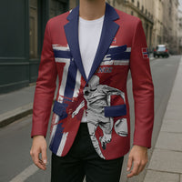 Custom Norge 2026 World Football Blazer Vikings Go Champions
