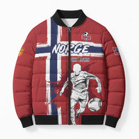 Custom Norge 2026 World Football Bomber Puffer Jacket Vikings Go Champions