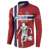 Custom Norge 2026 World Football Button Sweatshirt Vikings Go Champions