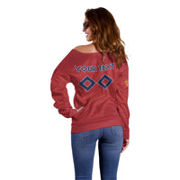 Custom Norge 2026 World Football Off Shoulder Sweater Vikings Go Champions