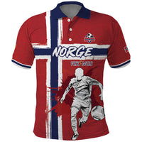 Custom Norge 2026 World Football Polo Shirt Vikings Go Champions