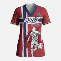 Custom Norge 2026 World Football Scrub Top Vikings Go Champions