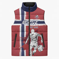 Custom Norge 2026 World Football Sleeveless Puffer Jacket Vikings Go Champions