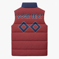 Custom Norge 2026 World Football Sleeveless Puffer Jacket Vikings Go Champions