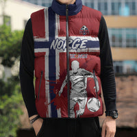 Custom Norge 2026 World Football Sleeveless Puffer Jacket Vikings Go Champions