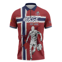 Custom Norge 2026 World Football Zipper Polo Shirt Vikings Go Champions