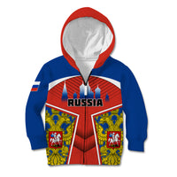 Personalised Russia Kid Hoodie Russian Eagle and Kremlin - Wonder Print Shop