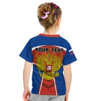 Personalised Russia Kid T Shirt Russian Eagle and Kremlin - Wonder Print Shop