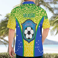 Brazil Football Hawaiian Shirt Brasil Leopard Pattern - Wonder Print Shop