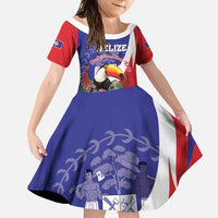 Belize Independence Day 1981 Family Matching Off Shoulder Maxi Dress and Hawaiian Shirt Bileez Keel Billed Toucan - Wonder Print Shop