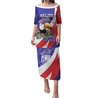 Belize Independence Day 1981 Family Matching Puletasi and Hawaiian Shirt Bileez Keel Billed Toucan - Wonder Print Shop