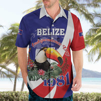 Belize Independence Day 1981 Hawaiian Shirt Bileez Keel Billed Toucan - Wonder Print Shop
