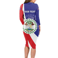 Belize Independence Day 1981 Long Sleeve Bodycon Dress Bileez Keel Billed Toucan - Wonder Print Shop