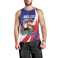 Belize Independence Day 1981 Men Tank Top Bileez Keel Billed Toucan - Wonder Print Shop