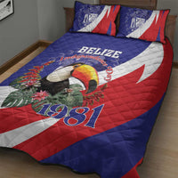 Belize Independence Day 1981 Quilt Bed Set Bileez Keel Billed Toucan - Wonder Print Shop