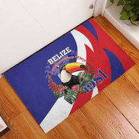 Belize Independence Day 1981 Rubber Doormat Bileez Keel Billed Toucan - Wonder Print Shop