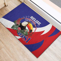 Belize Independence Day 1981 Rubber Doormat Bileez Keel Billed Toucan - Wonder Print Shop