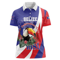 Belize Independence Day 1981 Women Polo Shirt Bileez Keel Billed Toucan - Wonder Print Shop