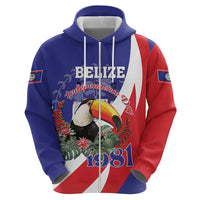 Belize Independence Day 1981 Zip Hoodie Bileez Keel Billed Toucan - Wonder Print Shop