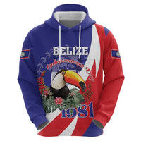Belize Independence Day 1981 Zip Hoodie Bileez Keel Billed Toucan - Wonder Print Shop