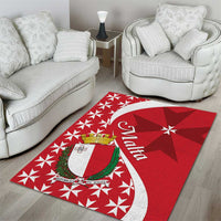Malta Area Rug Virtute et constantia Maltese Cross Pattern - Wonder Print Shop