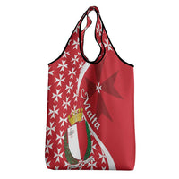 Malta Grocery Bag Virtute et constantia Maltese Cross Pattern