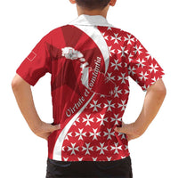 Malta Hawaiian Shirt Virtute et constantia Maltese Cross Pattern - Wonder Print Shop