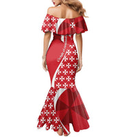 Malta Mermaid Dress Virtute et constantia Maltese Cross Pattern - Wonder Print Shop