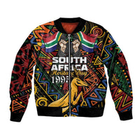 South African Heritage Day Bomber Jacket Springbok African Pattern - Wonder Print Shop