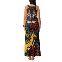 South African Heritage Day Family Matching Tank Maxi Dress and Hawaiian Shirt Springbok African Pattern - Wonder Print Shop