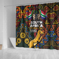South African Heritage Day Shower Curtain Springbok African Pattern