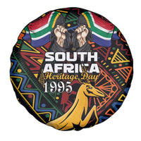 South African Heritage Day Spare Tire Cover Springbok African Pattern - Wonder Print Shop