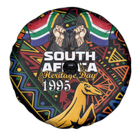 South African Heritage Day Spare Tire Cover Springbok African Pattern - Wonder Print Shop