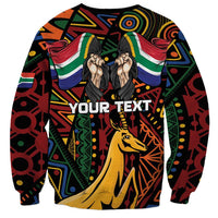 South African Heritage Day Sweatshirt Springbok African Pattern - Wonder Print Shop
