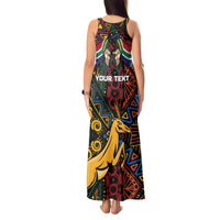 South African Heritage Day Tank Maxi Dress Springbok African Pattern - Wonder Print Shop