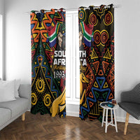 South African Heritage Day Window Curtain Springbok African Pattern - Wonder Print Shop