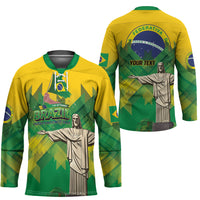 Personalized Brazil Christ The Redeemer Hockey Jersey Sete de Setembro
