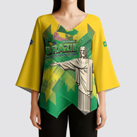 Personalized Brazil Christ The Redeemer Kimono Sleeve Blouse Sete de Setembro