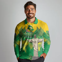 Personalized Brazil Christ The Redeemer Long Sleeve Polo Shirt Sete de Setembro