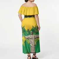 Personalized Brazil Christ The Redeemer Off Shoulder Maxi Dress Sete de Setembro