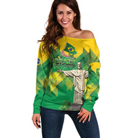 Personalized Brazil Christ The Redeemer Off Shoulder Sweater Sete de Setembro