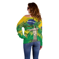 Personalized Brazil Christ The Redeemer Off Shoulder Sweater Sete de Setembro