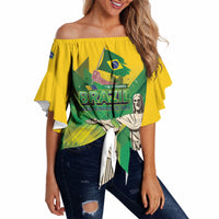 Personalized Brazil Christ The Redeemer Off Shoulder Wrap Waist Top Sete de Setembro