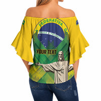 Personalized Brazil Christ The Redeemer Off Shoulder Wrap Waist Top Sete de Setembro